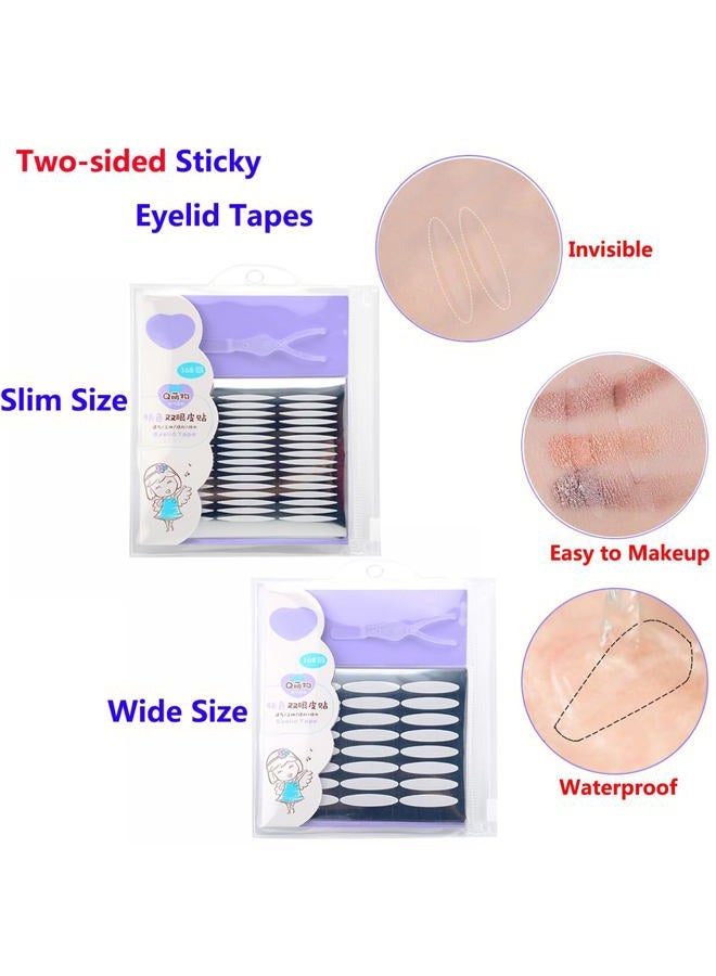 Pormasbenzer 1344Pcs/4Packs Natural Ultra Invisible One&Two Sides Sticky Double Eyelid Tape Stickers, Self-Adhesive Strips, Instant Eyelids Lift Without Surgery, Perfect for Hooded, Droopy, Uneven, Mono-eyelids - Image 3